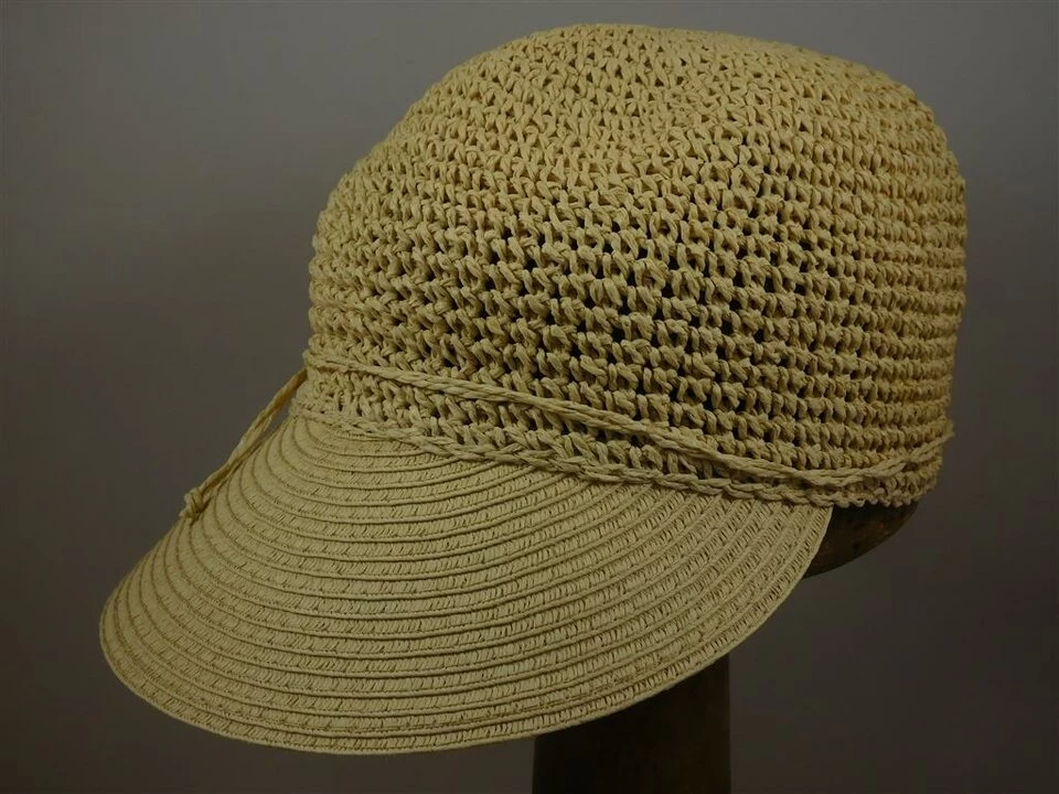 Seeberger Visor Cap Crochet Papierstro Linen 4 Seeberger Visor Cap Crochet Papierstro Linen - Afbeelding 2