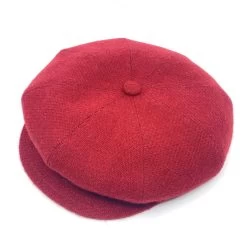 Portaluri Dames Ballonpet Harris Tweed Wol Rood