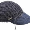 Seeberger Visor Cap Crochet Papierstro Swallow Blue -Hoeden Winkel 1872707313