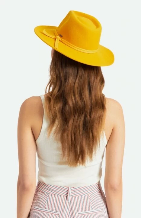 Brixton Joanna Packable Fedora Wool Golden Glow 4 Brixton Joanna Packable Fedora Wool Golden Glow - Afbeelding 2