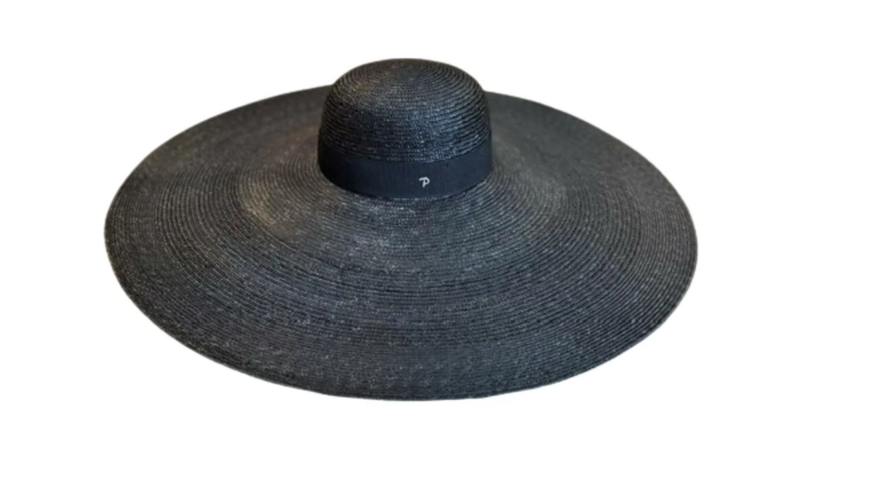 Panizza Oversized Flaphoed Stro Zwart 4 Panizza Oversized Flaphoed Stro Zwart - Afbeelding 2