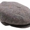 City Sport Ballonpet 620 Harris Tweed Grof Visgraat Donkergrijs Multi -Hoeden Winkel 1894596180