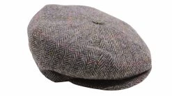 City Sport Ballonpet 620 Harris Tweed Grof Visgraat Donkergrijs Multi