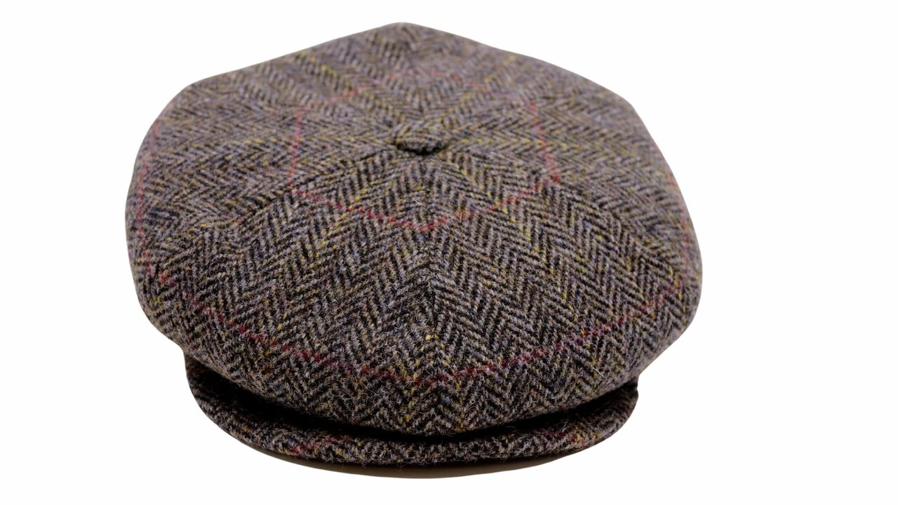 City Sport Ballonpet 620 Harris Tweed Grof Visgraat Donkergrijs Multi 4 City Sport Ballonpet 620 Harris Tweed Grof Visgraat Donkergrijs Multi - Afbeelding 2