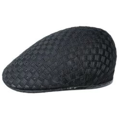 Kangol Flat Cap 507 Ventair Ladder Stitch Black