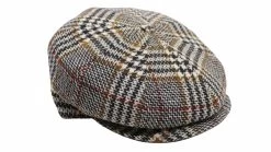 Borsalino Ballonpet Fleece Wol Ruit Camel Zwart Ivory -Hoeden Winkel 1896350961