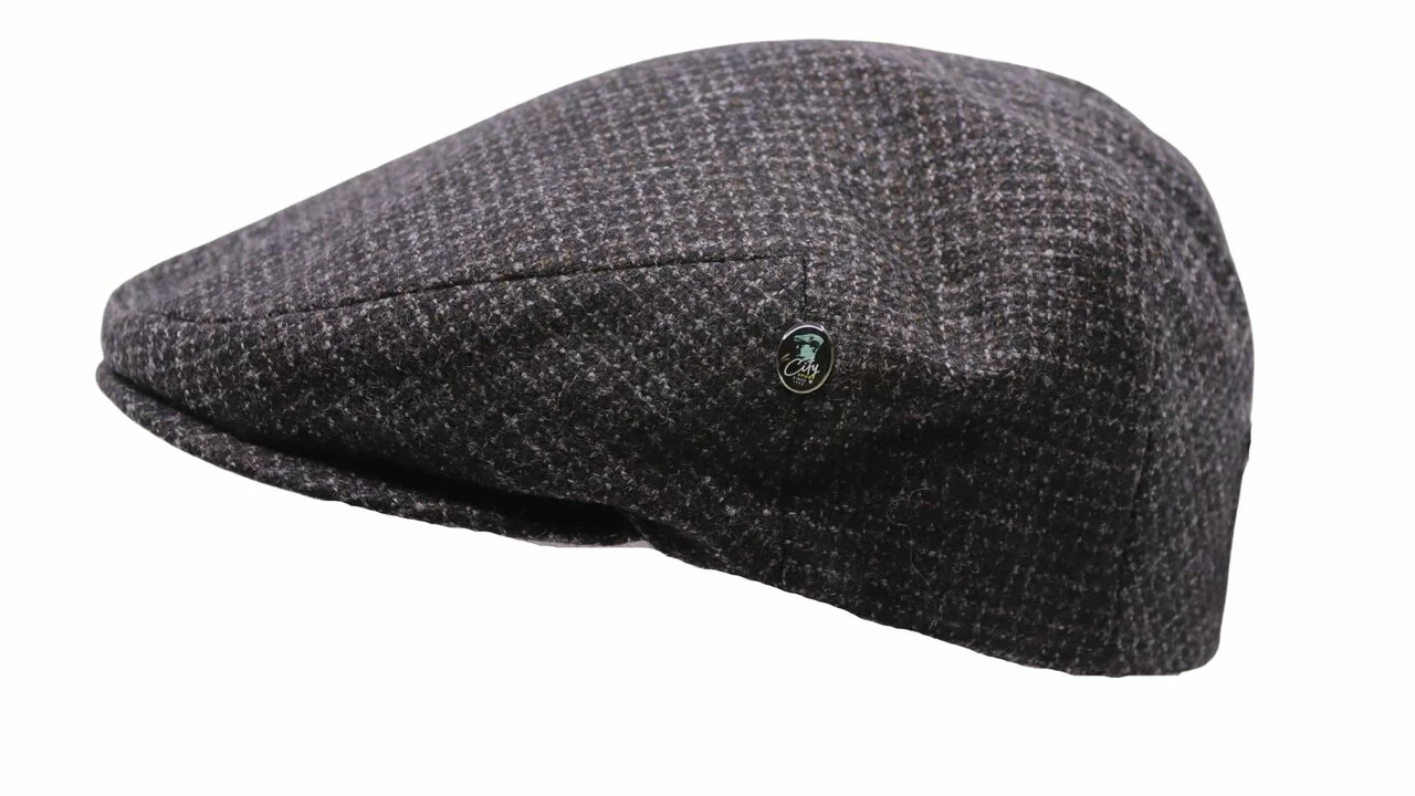 City Sport Engelse Pet 4 Scheerwol Kleine Ruit Donkergrijs 3 City Sport Engelse Pet 4 Scheerwol Kleine Ruit Donkergrijs