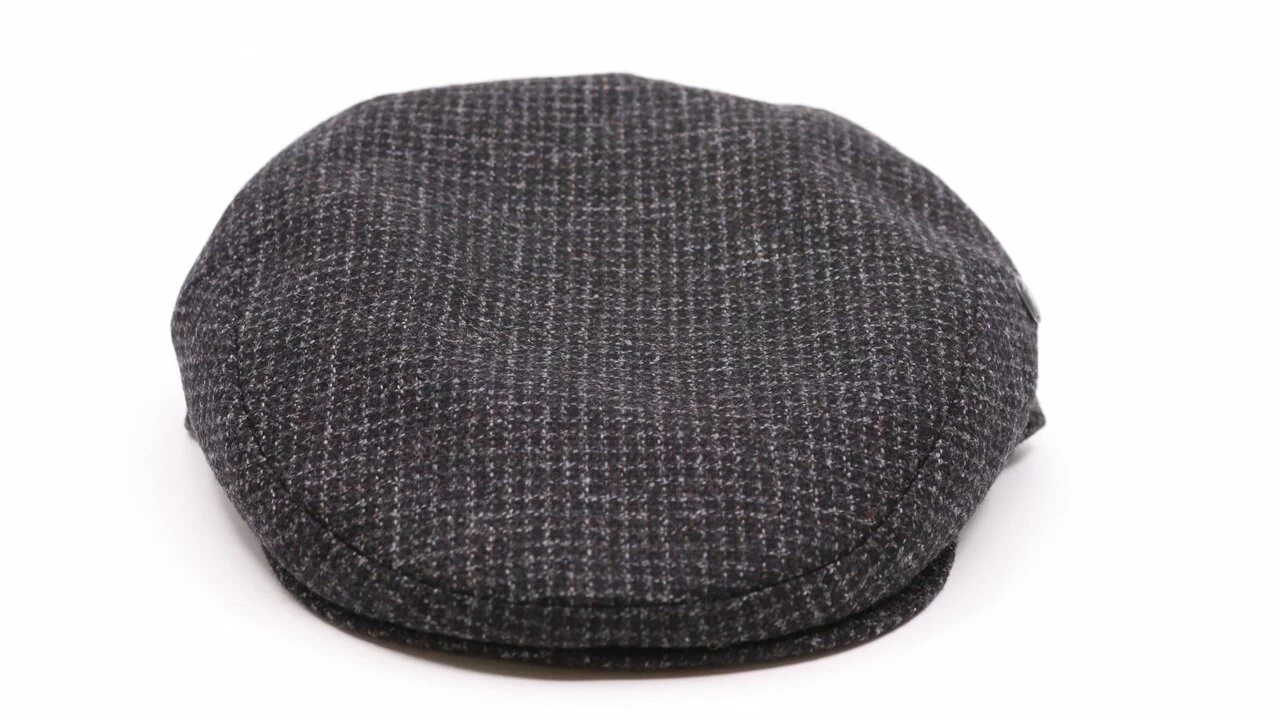 City Sport Engelse Pet 4 Scheerwol Kleine Ruit Donkergrijs 4 City Sport Engelse Pet 4 Scheerwol Kleine Ruit Donkergrijs - Afbeelding 2