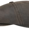Stetson Hatteras Newsboy Cap Old Coated Cotton Brown