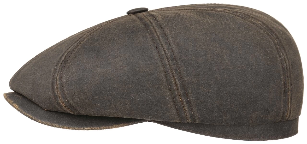 Stetson Hatteras Newsboy Cap Old Coated Cotton Brown 3 Stetson Hatteras Newsboy Cap Old Coated Cotton Brown