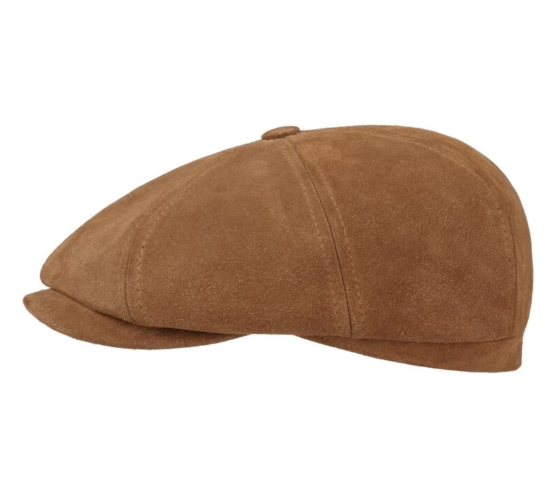 Stetson Hatteras Newsboy Cap Calf Split Cognac 3 Stetson Hatteras Newsboy Cap Calf Split Cognac