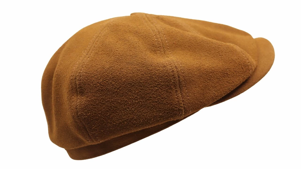 Stetson Hatteras Newsboy Cap Calf Split Cognac 4 Stetson Hatteras Newsboy Cap Calf Split Cognac - Afbeelding 2
