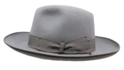 Borsalino Fedora Qs Binded Brim Pearl -Hoeden Winkel 1906298004