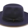 Borsalino Fedora Cut Brim Navy -Hoeden Winkel 1908336675