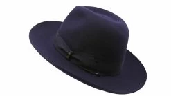 Borsalino Fedora Cut Brim Navy -Hoeden Winkel 1908336681