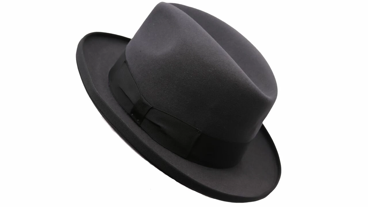 Baldini Homburg Haarvilt Antraciet 4 Baldini Homburg Haarvilt Antraciet - Afbeelding 2