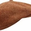 Alfonso Deste Kioto Newsboy Cap Scheerwol Visgraat Roest Bruin 1 Alfonso Deste Kioto Newsboy Cap Scheerwol Visgraat Roest Bruin -Hoeden Winkel 1913560671