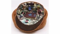 Alfonso Deste Kioto Newsboy Cap Scheerwol Visgraat Roest Bruin -Hoeden Winkel 1913560680