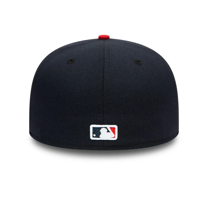 New Era Fitted Baseball Cap 59fifty Cleveland Guardians Navy Rood 4 New Era Fitted Baseball Cap 59fifty Cleveland Guardians Navy Rood - Afbeelding 2