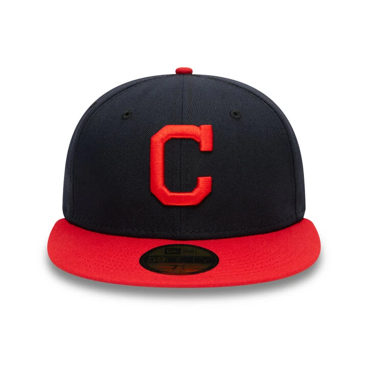 New Era Fitted Baseball Cap 59fifty Cleveland Guardians Navy Rood 5 New Era Fitted Baseball Cap 59fifty Cleveland Guardians Navy Rood - Afbeelding 3