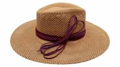 Signes Bespoke Fedora Gaudi Sol Panama Tan En Bordeaux