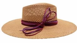 Signes Bespoke Fedora Gaudi Sol Panama Tan En Bordeaux -Hoeden Winkel 1917706269