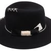 Panizza Bespoke Fedora Latina 27 Distressed High Roller Zwart -Hoeden Winkel 1917749319
