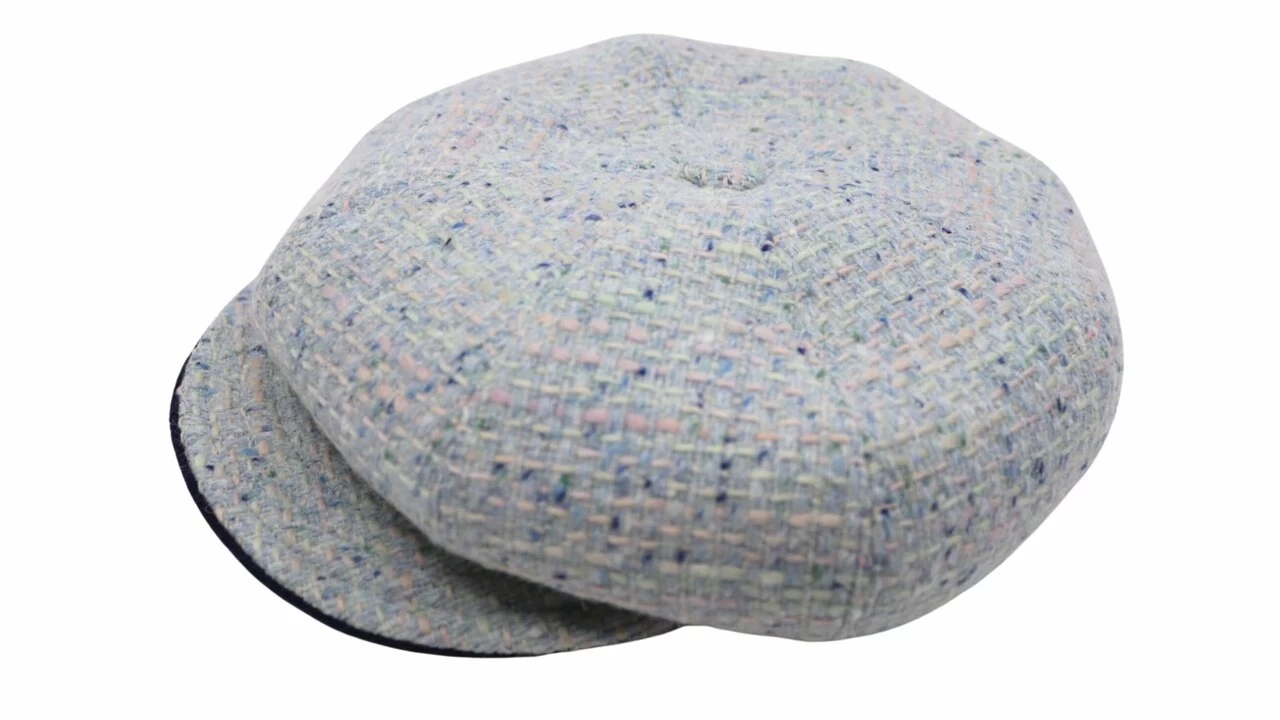 Jos Van Dijck Volumineuze Ballonpet Wol 2 Tone Tiffany En Navy 4 Jos Van Dijck Volumineuze Ballonpet Wol 2 Tone Tiffany En Navy - Afbeelding 2