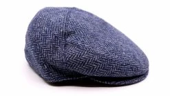 Borsalino Engelse Pet Crossover Fleece Wol Visgraat Blauw Spikkel