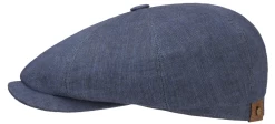 Stetson Newsboy Cap Hatteras Linnen Donker Blauw