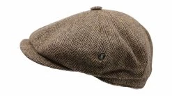 City Sport Ballonpet 121 Donegal Tweed Visgraat Brons Spikkel