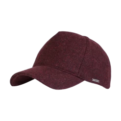 Wigens Baseball Cap Contemporary Tweed Bordeaux