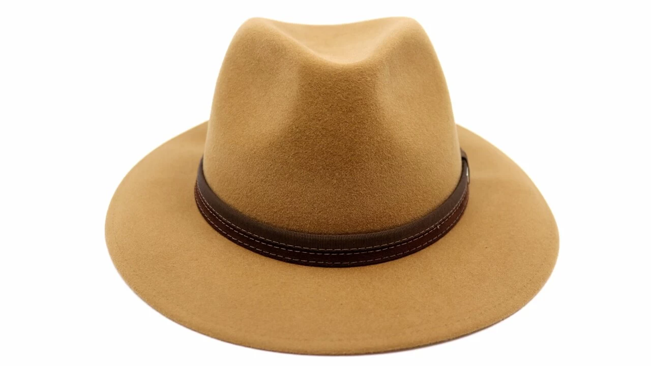 Panizza Fedora Aquila Haarvilt Camel 4 Panizza Fedora Aquila Haarvilt Camel - Afbeelding 2