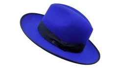Panizza Fedora Napoli Wolvilt Kobalt En Zwart -Hoeden Winkel 1921860288
