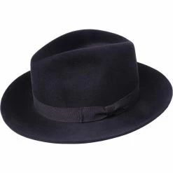 Bailey Fedora Criss Wolvilt Velour Touch Navy