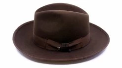 Panizza Fedora Napoli Brede Rand 30x Haarvilt Bruin