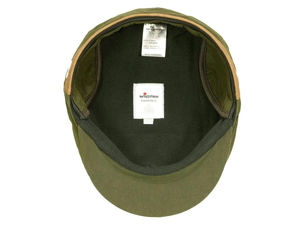 Wigens Vintage Flat Cap Wax Cotton Olive 5 Wigens Vintage Flat Cap Wax Cotton Olive - Afbeelding 3