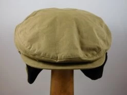 Wigens Vintage Flat Cap Wax Cotton Beige -Hoeden Winkel 1926495087