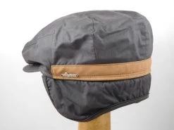 Wigens Vintage Flat Cap Wax Cotton Brown -Hoeden Winkel 1926496716