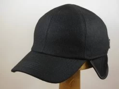 Wigens Baseball Classic Cap Met Oorklep Wol Black -Hoeden Winkel 1926530706