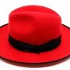 Panizza Fedora Napoli Wolvilt Rood En Zwart -Hoeden Winkel 1927121034