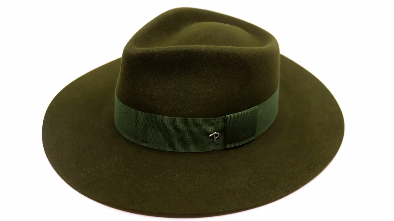 Panizza Fedora Trapani Haarvilt Mosgroen 5 Panizza Fedora Trapani Haarvilt Mosgroen - Afbeelding 3