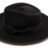 Panizza Fedora Trapani 30x Haarvilt Zwart -Hoeden Winkel 1927633257