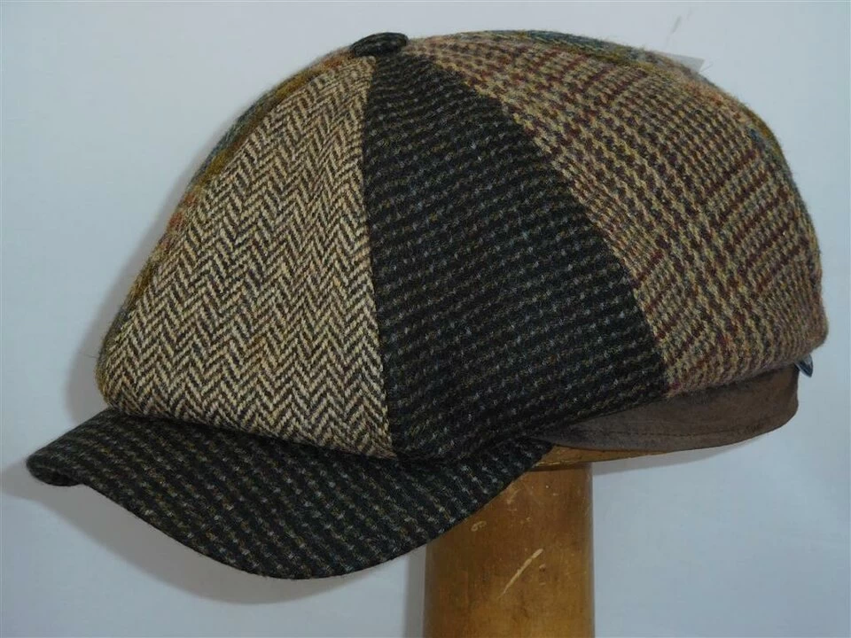 Wigens Retro Newsboy Classic Cap Wool Patchwork 4 Wigens Retro Newsboy Classic Cap Wool Patchwork - Afbeelding 2