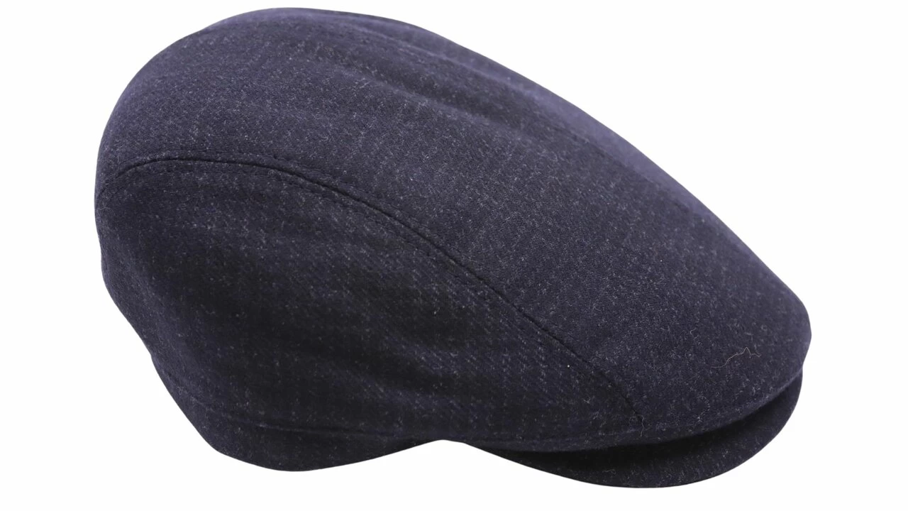 Borsalino Engelse Pet Crossover Wol Kleine Ruit Navy 5 Borsalino Engelse Pet Crossover Wol Kleine Ruit Navy - Afbeelding 3