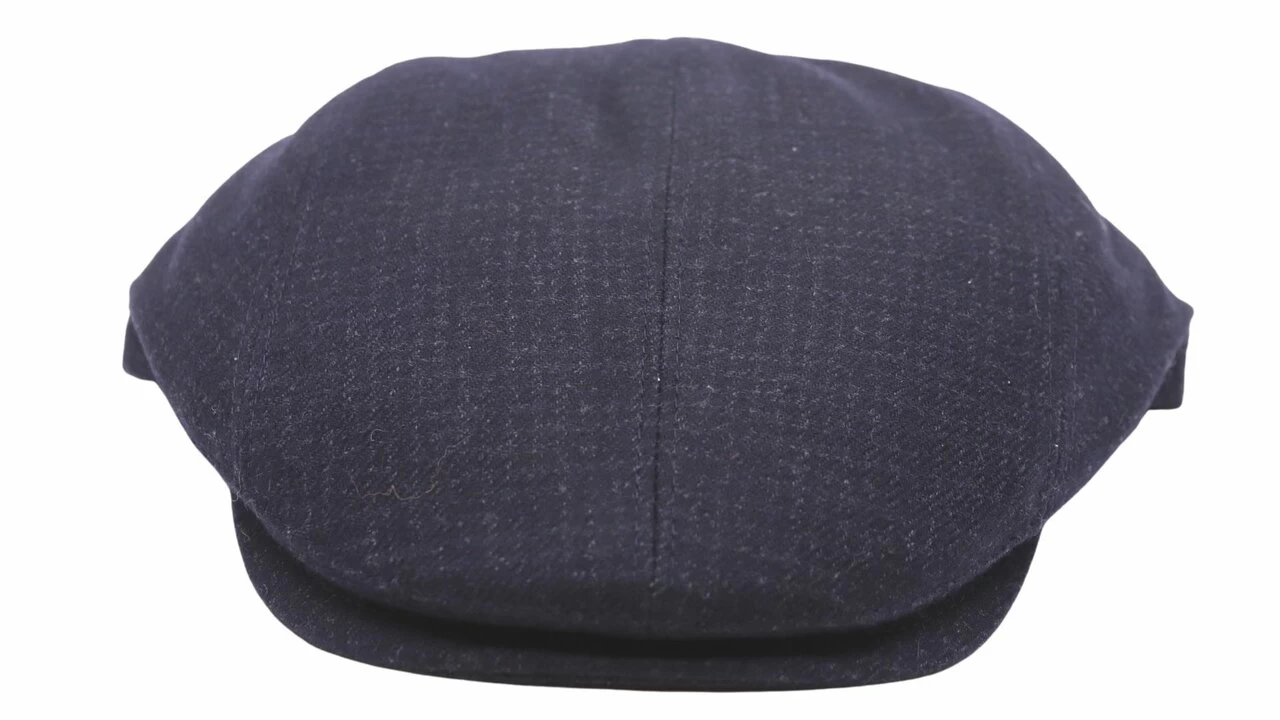 Borsalino Engelse Pet Crossover Wol Kleine Ruit Navy 6 Borsalino Engelse Pet Crossover Wol Kleine Ruit Navy - Afbeelding 4