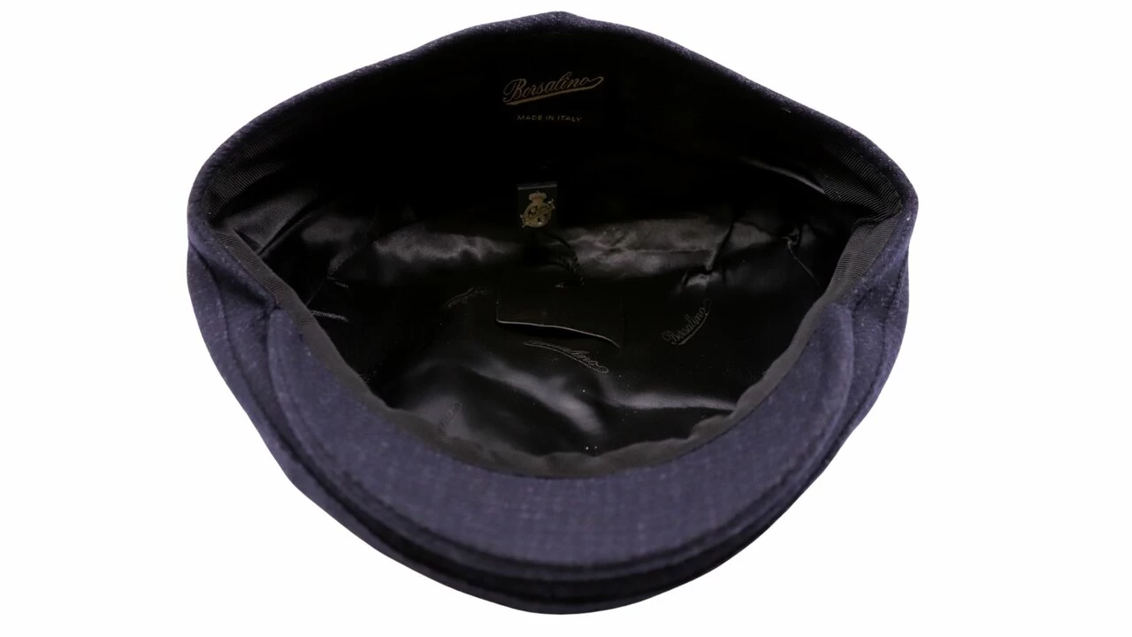 Borsalino Engelse Pet Crossover Wol Kleine Ruit Navy 7 Borsalino Engelse Pet Crossover Wol Kleine Ruit Navy - Afbeelding 5