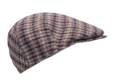 Borsalino Engelse Pet Crossover Katoen En Linnen Mix Ruit Beige Bruin Blauw -Hoeden Winkel 1928517975