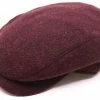 Wigens Ivy Contemporary Flat Cap Shetland Wool Wine Red -Hoeden Winkel 1929521472