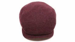Wigens Ivy Contemporary Flat Cap Shetland Wool Wine Red -Hoeden Winkel 1929521478